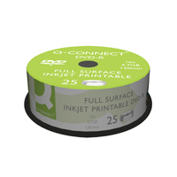 Q-Connect Inkjet Printable DVD-R Spindle Pk25 Q-Connect Inkjet Printable DVD-R Spindle Pk25